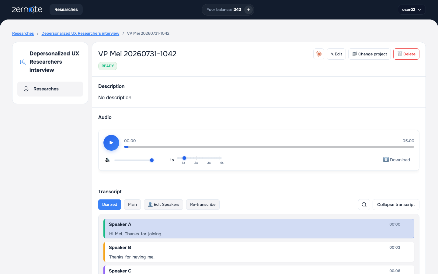 Assign Speaker Names dialog